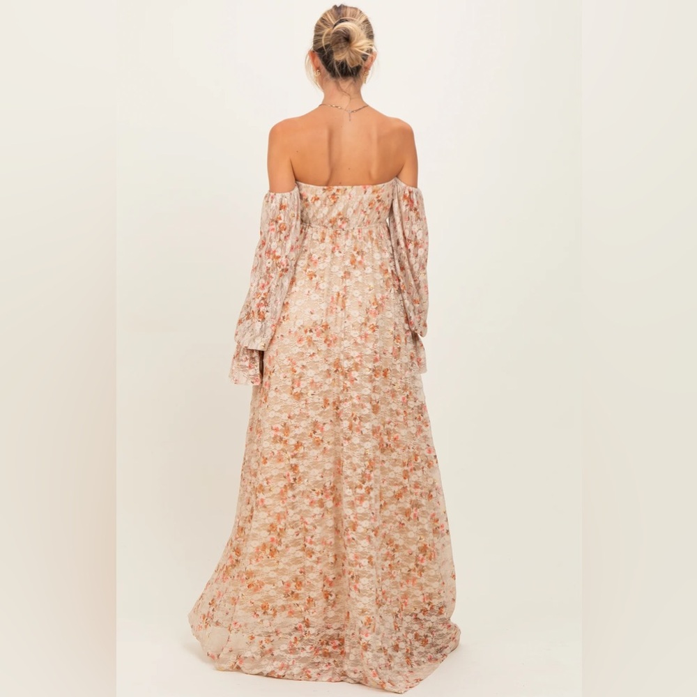 Floral Off-Shoulder Maxi Dress *Make an Offer* - Picture 4 of 5